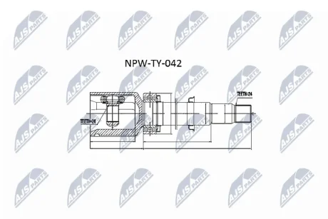 Шрус півосі NTY NPW-TY-042