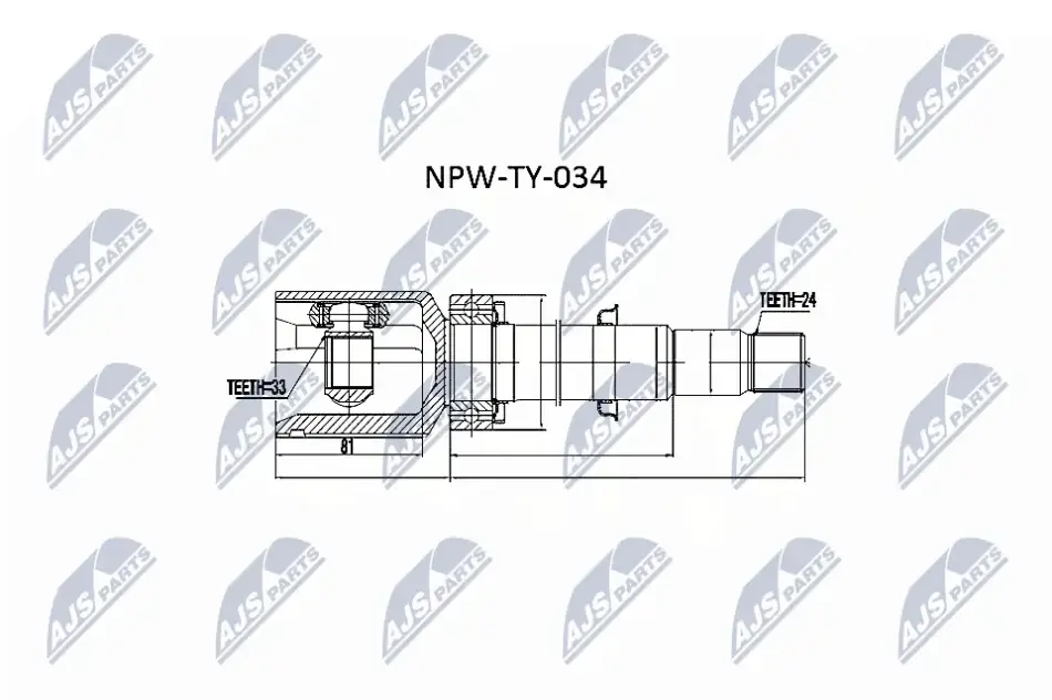 Автозапчастина NTY NPW-TY-034 (фото 1)