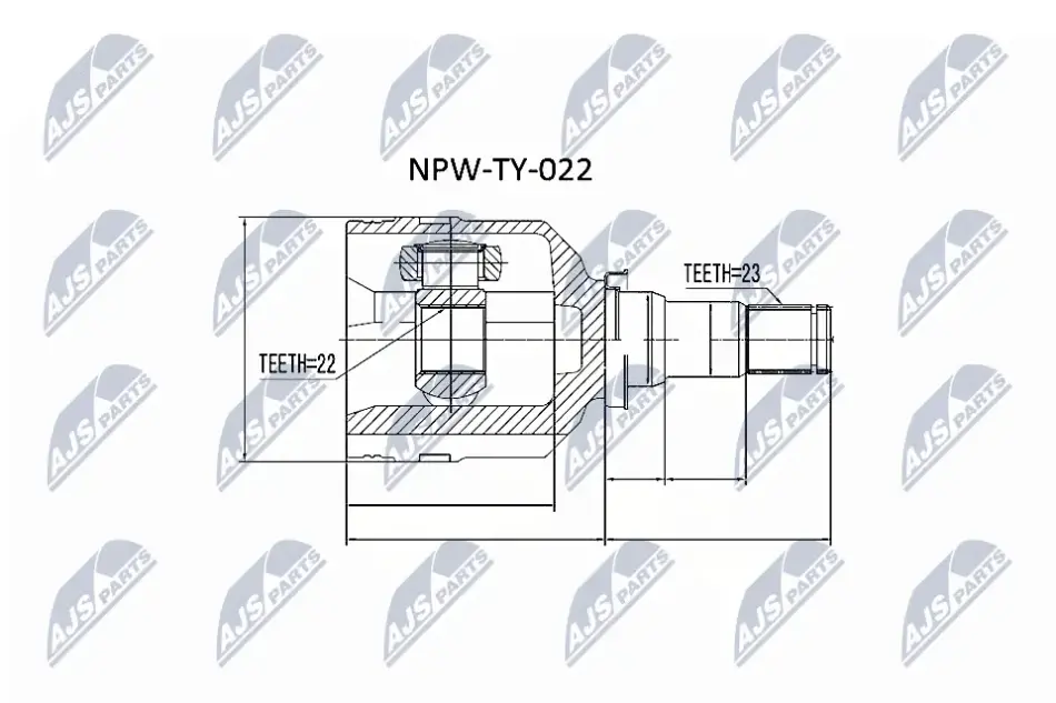 ПИЛЬОВИК ШРУСа NTY NPW-TY-022 (фото 1)
