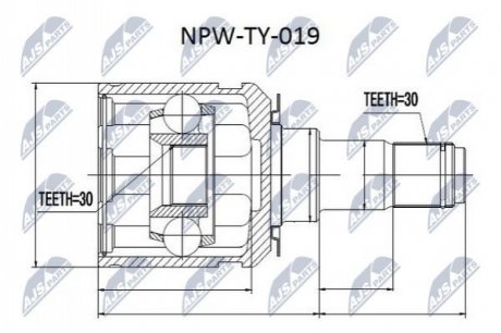 Автозапчастина Nty NPW-TY-019 (фото 1)
