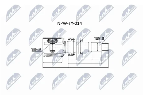 Шрус півосі NTY NPW-TY-014