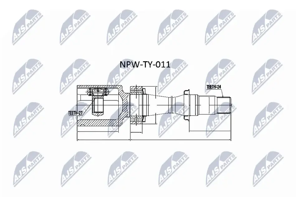 Шрус півосі NTY NPW-TY-011 (фото 1)