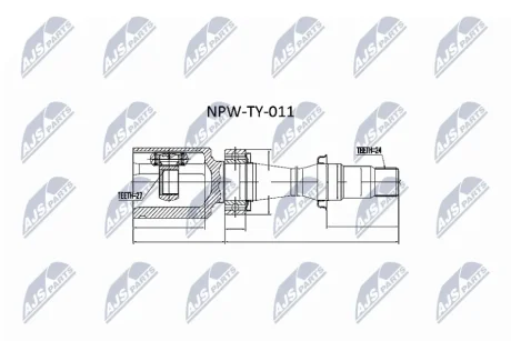Шрус півосі NTY NPW-TY-011