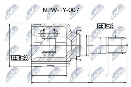 Автозапчастина NTY NPW-TY-007