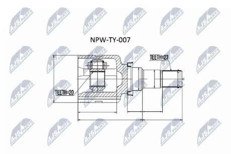 Автозапчастина NTY NPW-TY-007
