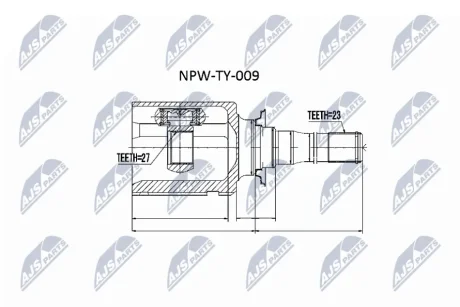 Внутренний шрус toyota raf 4 2.0 2.0d,4303042021 NTY NPW-TY-009