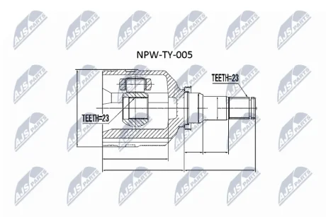 Шрус полуоси NTY NPW-TY-005