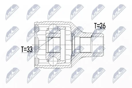 Внутренний шрус suzuki sx4 2wd fiat sedici 1.9d 2wd,4410179j60 NTY NPW-SU-016