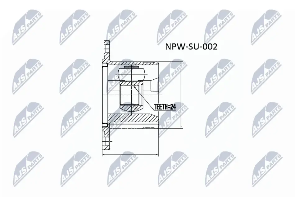 ШРКШ внутрішній лівий SUZUKI GRAND VITARA II 2.0 (вироб-во) NTY NPW-SU-002 (фото 1)