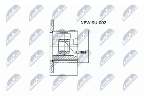 ШРКШ внутрішній лівий SUZUKI GRAND VITARA II 2.0 (вироб-во) NTY NPW-SU-002