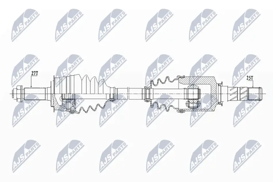 Приводний вал SUBARU LEGACY VI, OUTBACK (BS) (вир-во) NTY NPW-SB-027 (фото 1)