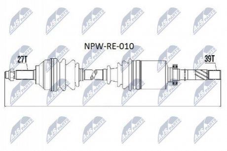 Автозапчастина Nty NPW-RE-010 (фото 1)