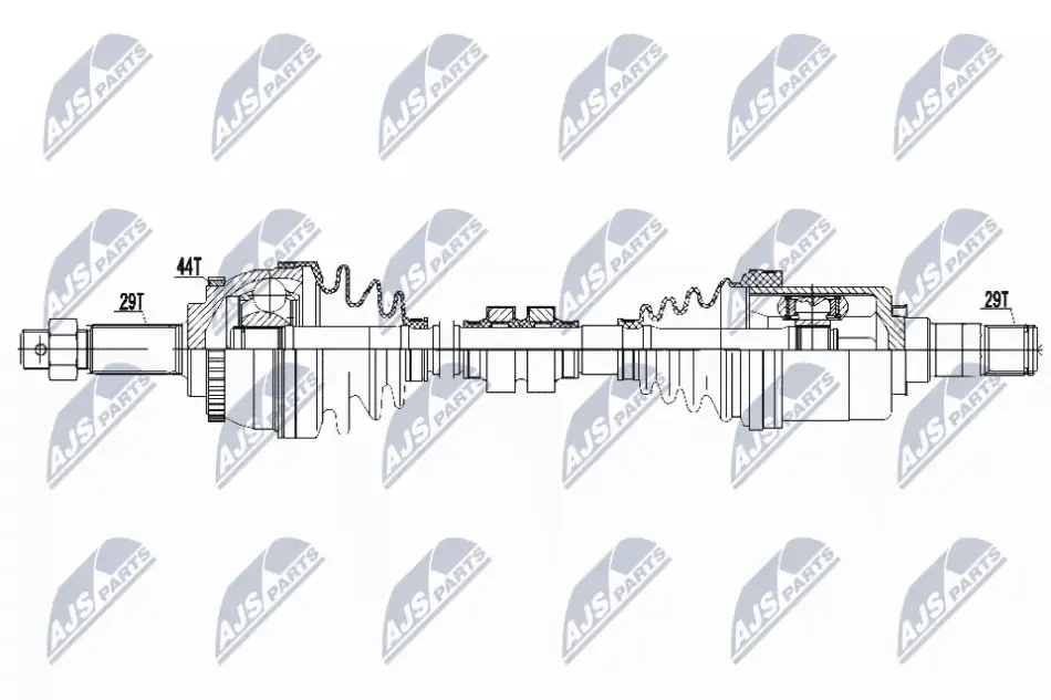 Полуось (привод передняя левая) на nissan x-trail t30, 39101-8H710 NTY NPW-NS-060 (фото 1)