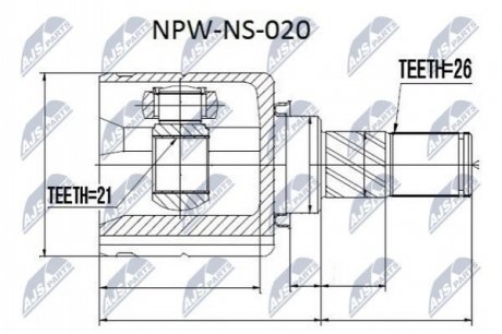 Автозапчастина NTY NPW-NS-020