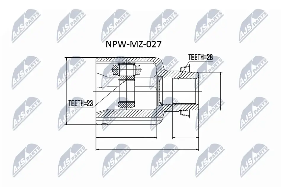 Автозапчастина NTY NPW-MZ-027 (фото 1)