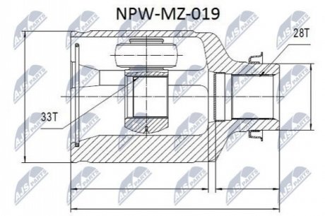 Автозапчастина NTY NPW-MZ-019