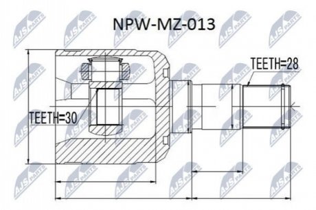 Автозапчастина NTY NPW-MZ-013