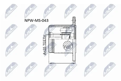 ШРКШ внутр. лівий MITSUBISHI PAJERO (вироб-во) NTY NPW-MS-043