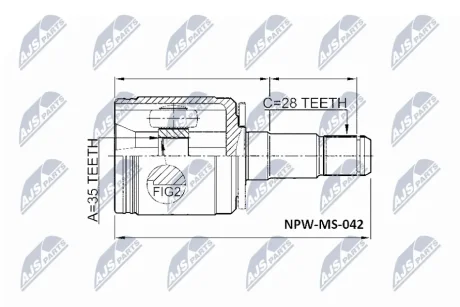 Автозапчастина NTY NPW-MS-042
