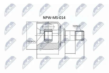 Шрус півосі NTY NPW-MS-014
