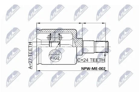 Автозапчастина NTY NPW-ME-002