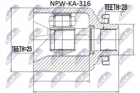 Автозапчастина NTY NPW-KA-316