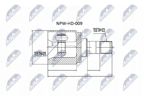 Шрус полуоси NTY NPW-HD-009