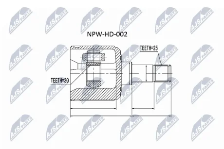 Шрус полуоси NTY NPW-HD-002