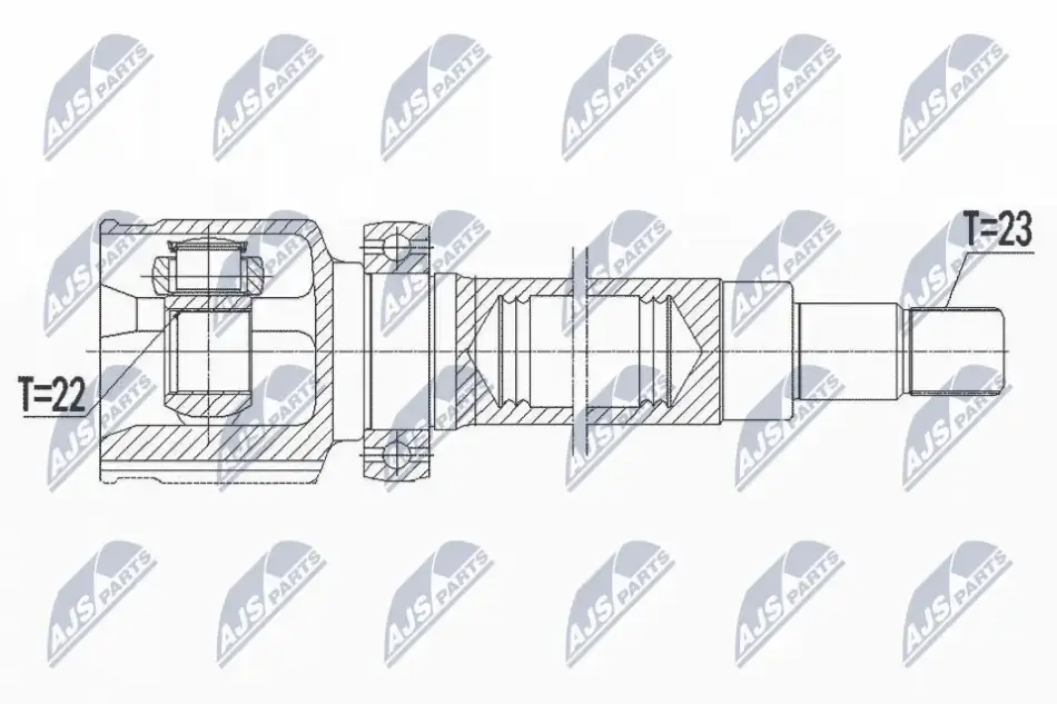 Внутренний шрус ford focus31.0t 12 cmax,1777139 NTY NPWFR112 (фото 1)