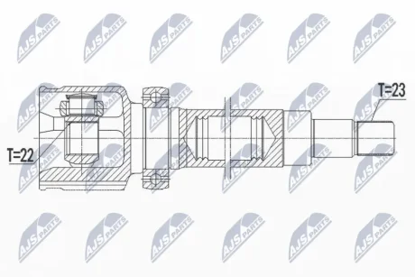 Внутренний шрус ford focus31.0t 12 cmax,1777139 NTY NPWFR112