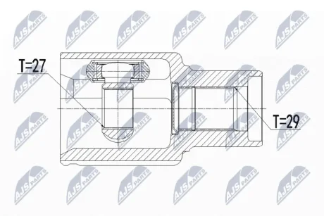 Шарнир равных угловых скоростей правый ford ranger, 1749218 NTY NPWFR089