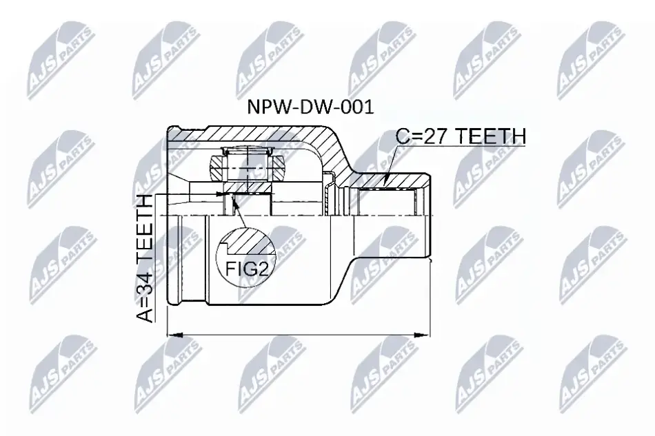 Автозапчастина NTY NPW-DW-001 (фото 1)