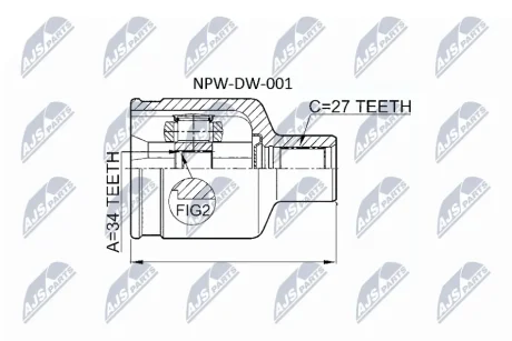 Автозапчастина NTY NPW-DW-001