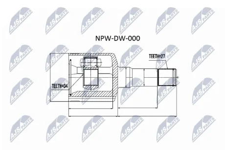 Автозапчастина NTY NPW-DW-000