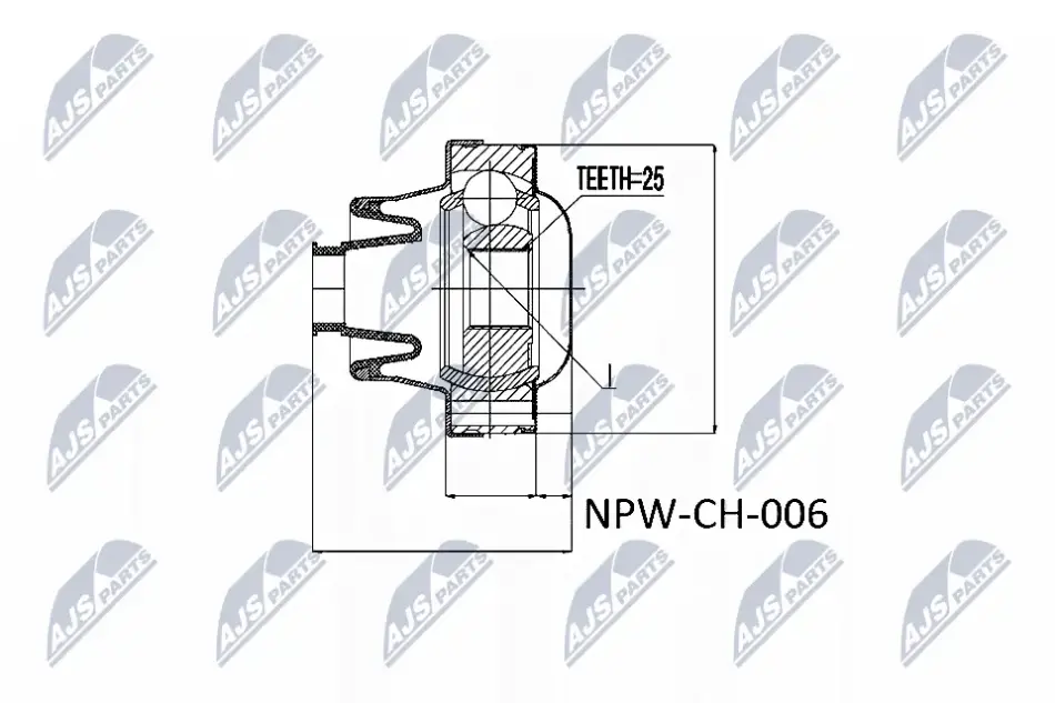 Автозапчастина NTY NPW-CH-006 (фото 1)