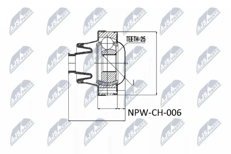 Автозапчастина NTY NPW-CH-006