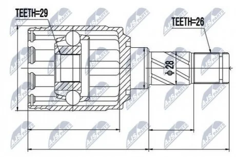 Автозапчастина NTY NPW-VV-007