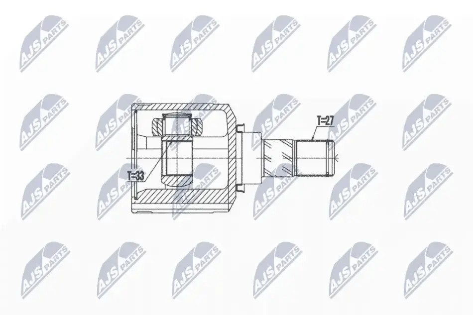 Внутренний шрус передний левый mitsubishi asx 1.8 2.0 2wd, NTY NPW-MS-052 (фото 1)