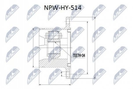 Автозапчастина NTY NPW-HY-514