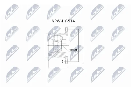 Шрус полуоси NTY NPW-HY-514