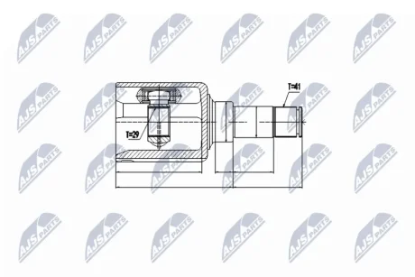 Внутренний шрус ford transit 310 tourneo custom,1774279 NTY NPW-FR-077