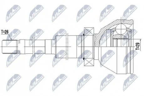 Шрус полуоси NTY NPW-VV-072