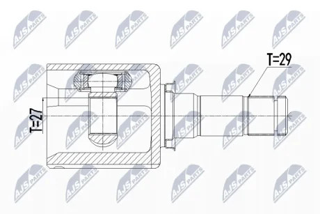 Внутренний шрус ford ranger 2.2tdci 3.2tdci 11,1749219 NTY NPW-FR-087