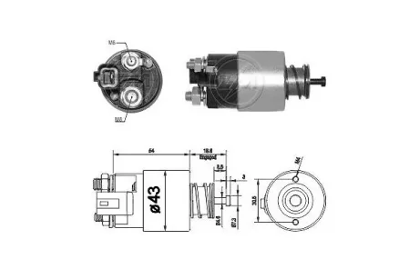 Реле втягуюче стартера ERA ZM2391