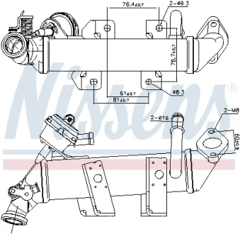 Радіатор рециркуляції ВГ MASTER III/TRAFIC II/MOVANO B/VIVARO A 2.0-2.3 06- NISSENS 989287