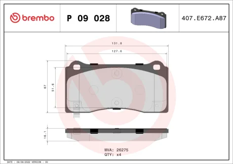 Автозапчастина BREMBO P 09 028