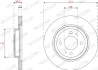 Комплект гальмівних дисків (2 шт) передн лів/прав CITROEN C-ZERO MITSUBISHI I PEUGEOT ION Electric 07.09- FERODO DDF2815C (фото 2)