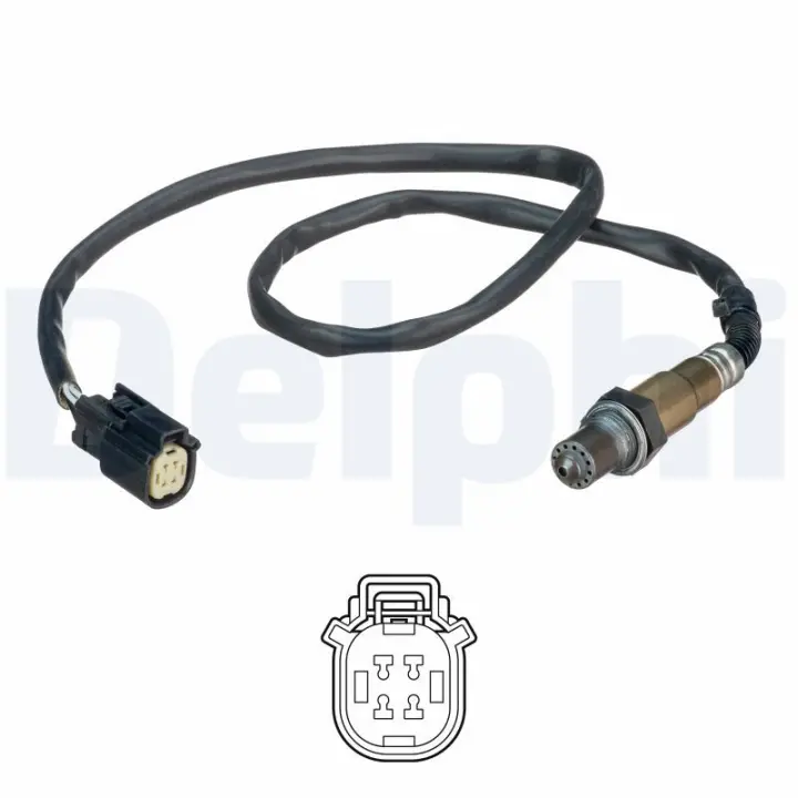Лямбда-зонд (кількість дротів 4, 775мм) FORD B-MAX, ECOSPORT, FIESTA VI, TOURNEO COURIER B460, TRANSIT COURIER B460 1.0 08.12- Delphi ES21126-12B1 (фото 1)