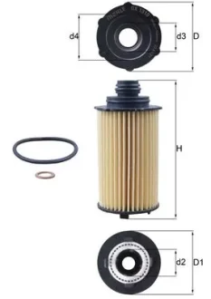 Фільтр масляний Mahle SSANGYONG Tivoli/XLV \'\'1.6XDi \'\'15>> MAHLE / KNECHT OX 1310D