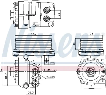 Радіатор оливний FORD MONDEO (2001) 2.2 TDCI NISSENS 91327